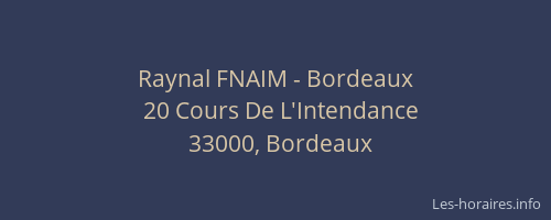 Raynal FNAIM - Bordeaux