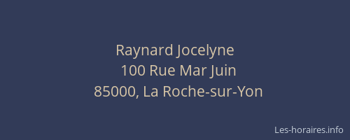Raynard Jocelyne