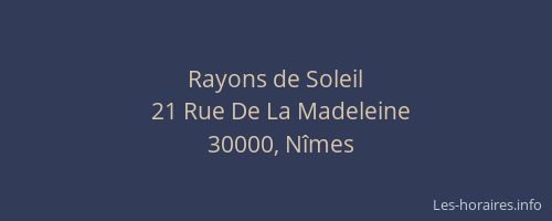 Rayons de Soleil