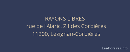 RAYONS LIBRES