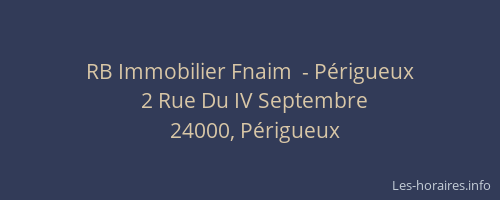 RB Immobilier Fnaim  - Périgueux