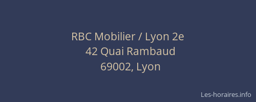 RBC Mobilier / Lyon 2e