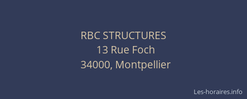 RBC STRUCTURES