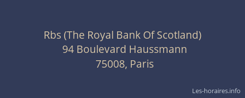 Rbs (The Royal Bank Of Scotland)