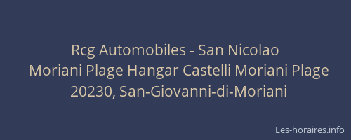 Rcg Automobiles - San Nicolao