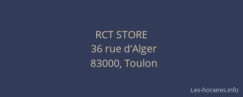RCT STORE