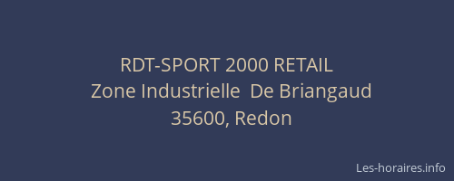 RDT-SPORT 2000 RETAIL