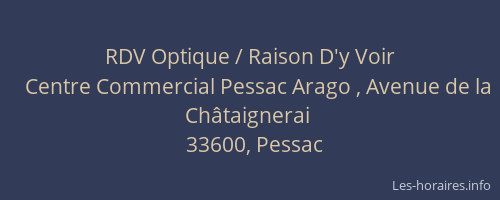 RDV Optique / Raison D'y Voir