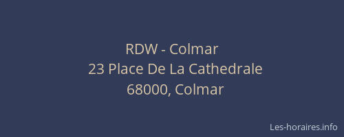 RDW - Colmar