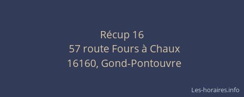 R&eacute;cup 16