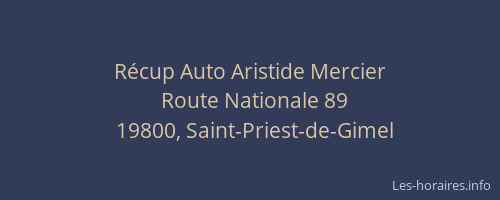 R&eacute;cup Auto Aristide Mercier