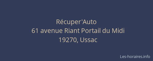 R&eacute;cuper'Auto