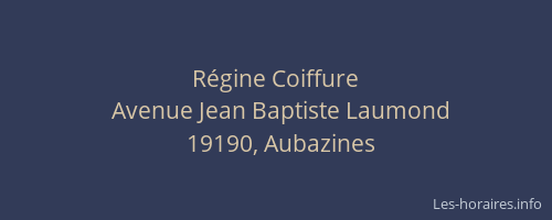 R&eacute;gine Coiffure