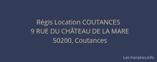 Régis Location COUTANCES