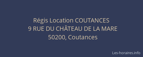 R&eacute;gis Location COUTANCES