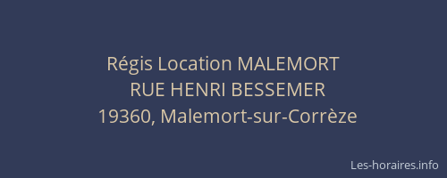 Régis Location MALEMORT