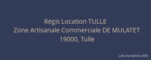 R&eacute;gis Location TULLE