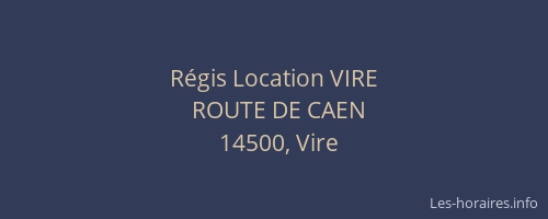 R&eacute;gis Location VIRE