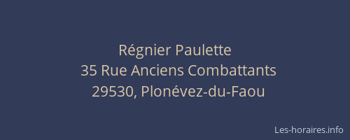 Régnier Paulette