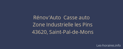 R&eacute;nov'Auto  Casse auto