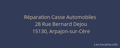 R&eacute;paration Casse Automobiles