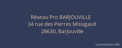 Réseau Pro BARJOUVILLE