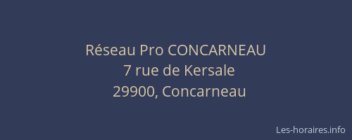 Réseau Pro CONCARNEAU
