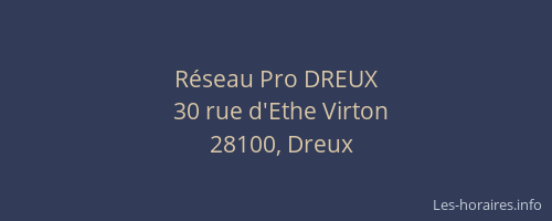 Réseau Pro DREUX