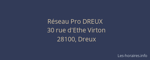 R&eacute;seau Pro DREUX