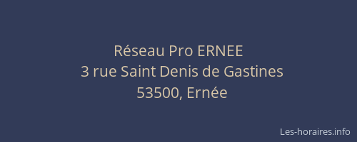 R&eacute;seau Pro ERNEE