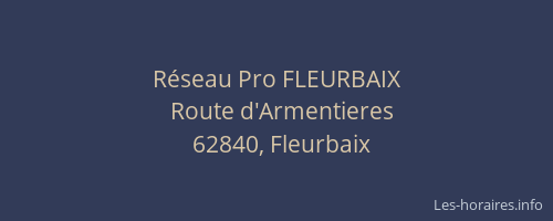 Réseau Pro FLEURBAIX
