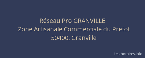 Réseau Pro GRANVILLE