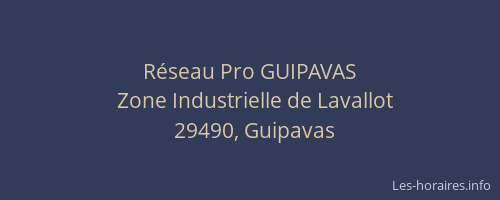 Réseau Pro GUIPAVAS