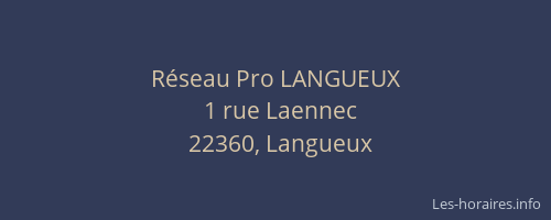 Réseau Pro LANGUEUX