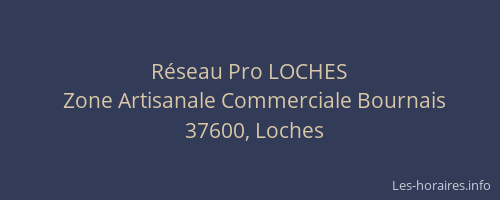 R&eacute;seau Pro LOCHES