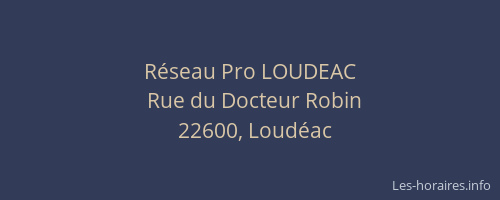 R&eacute;seau Pro LOUDEAC