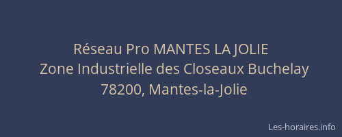 Réseau Pro MANTES LA JOLIE