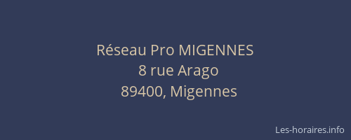 R&eacute;seau Pro MIGENNES