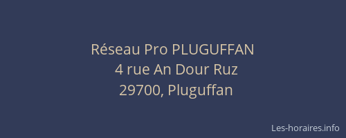 Réseau Pro PLUGUFFAN
