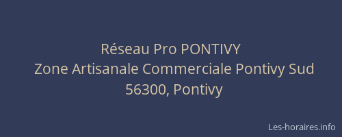 R&eacute;seau Pro PONTIVY