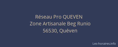 R&eacute;seau Pro QUEVEN