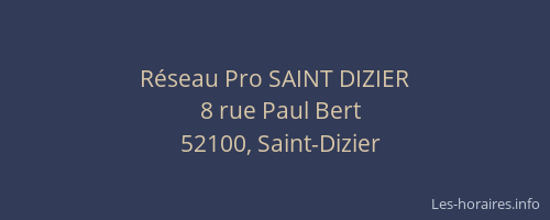 Réseau Pro SAINT DIZIER