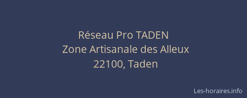 Réseau Pro TADEN