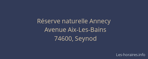 Réserve naturelle Annecy