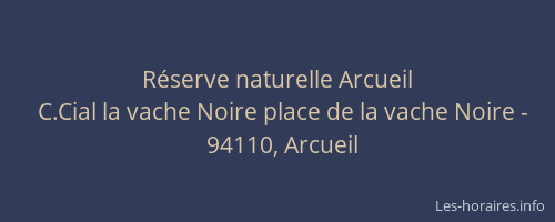 Réserve naturelle Arcueil