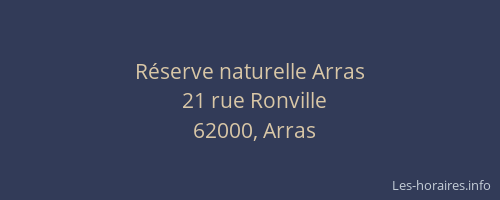 Réserve naturelle Arras
