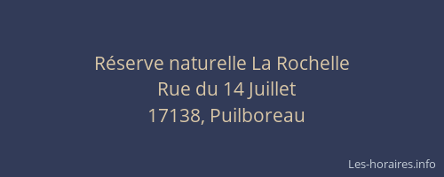 Réserve naturelle La Rochelle
