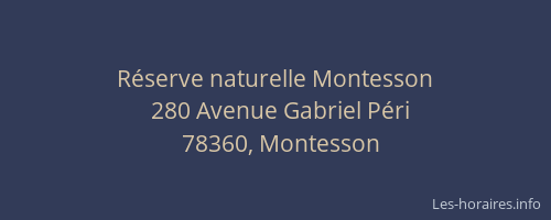 R&eacute;serve naturelle Montesson