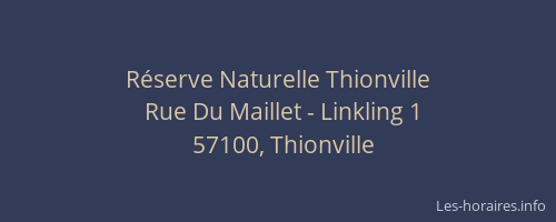 R&eacute;serve Naturelle Thionville