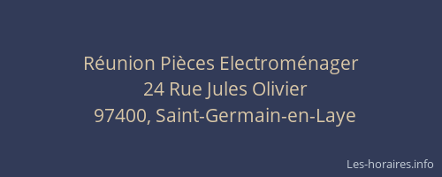 R&eacute;union Pi&egrave;ces Electrom&eacute;nager